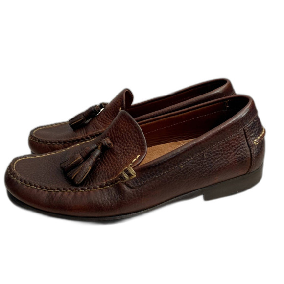 Johnston & Murphy Slip On Tassel Loafers Brown Leather Mens Size 9.5 - Picture 3 of 7